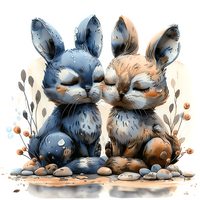 Садовые фигурки кроликов и зайцев