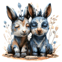 Садовые фигурки ослов