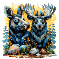 Садовые фигурки лосей