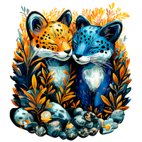 Садовые фигурки леопардов